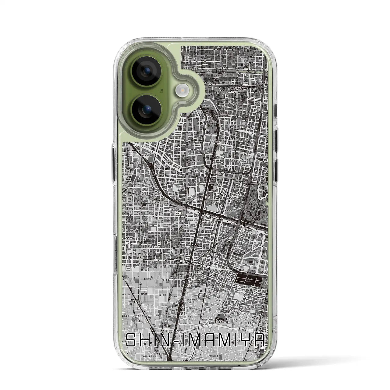 【新今宮（大阪府）】地図柄iPhoneケース（MagSafeタイプ）