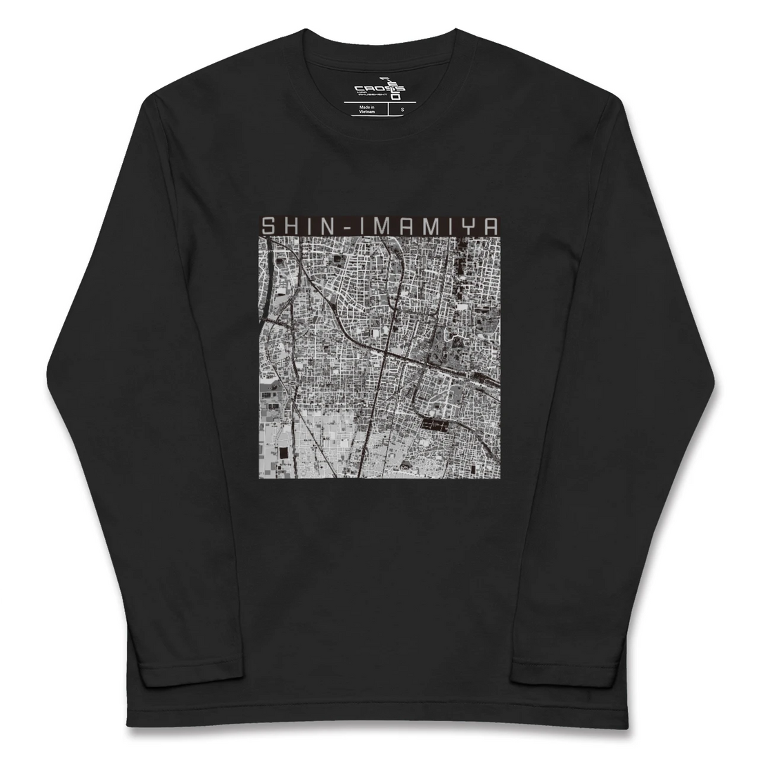 【新今宮（大阪府）】地図柄ロングスリーブTシャツ