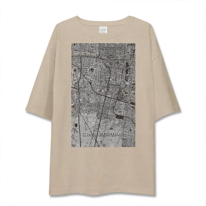 【新今宮（大阪府）】地図柄ビッグシルエットTシャツ
