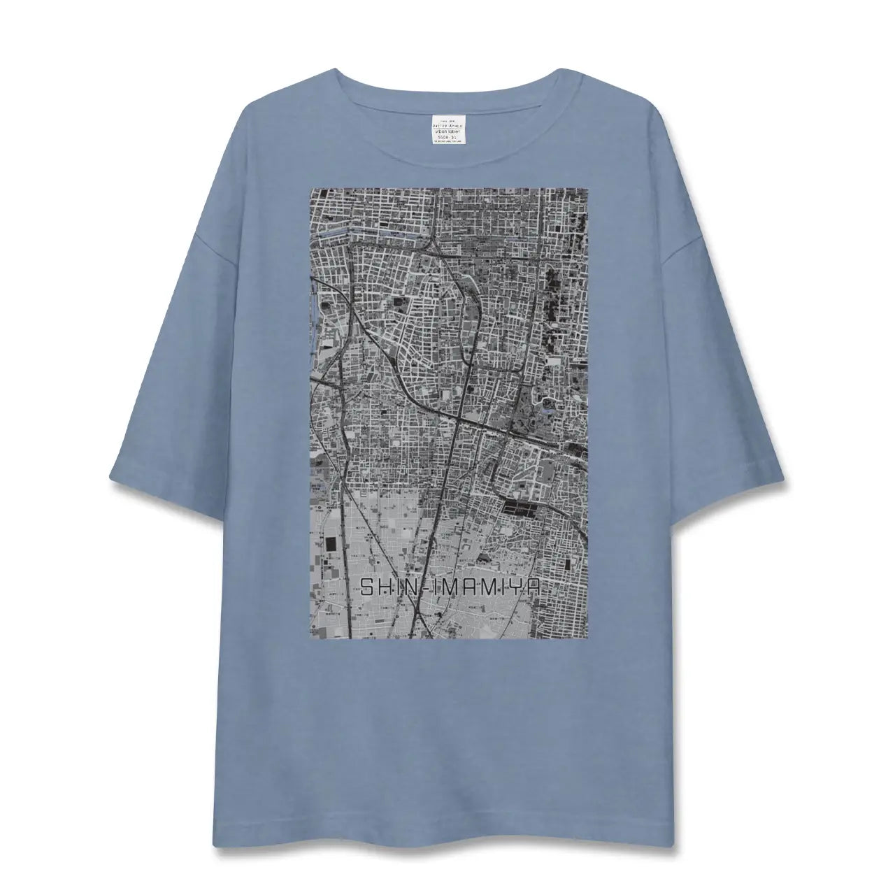 【新今宮（大阪府）】地図柄ビッグシルエットTシャツ