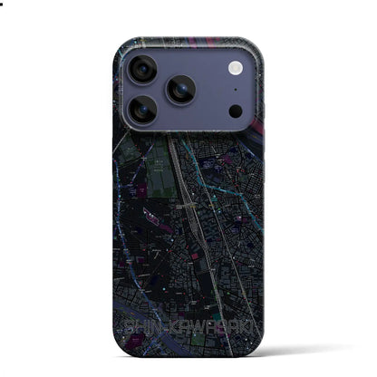 【新川崎（神奈川県）】地図柄iPhoneケース（バックカバータイプ）