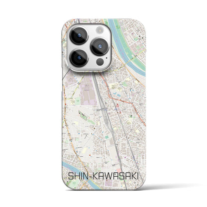 【新川崎（神奈川県）】地図柄iPhoneケース（バックカバータイプ）