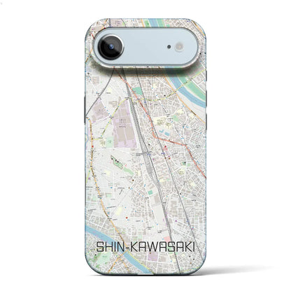 【新川崎（神奈川県）】地図柄iPhoneケース（バックカバータイプ）