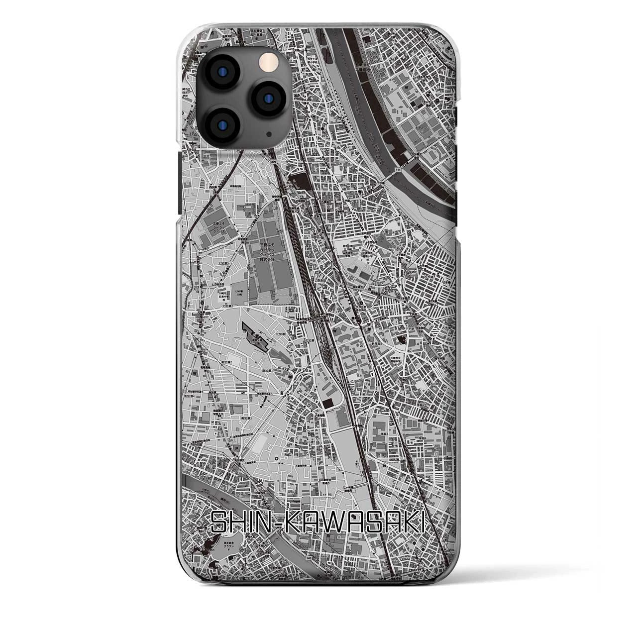 【新川崎（神奈川県）】地図柄iPhoneケース（クリアタイプ）