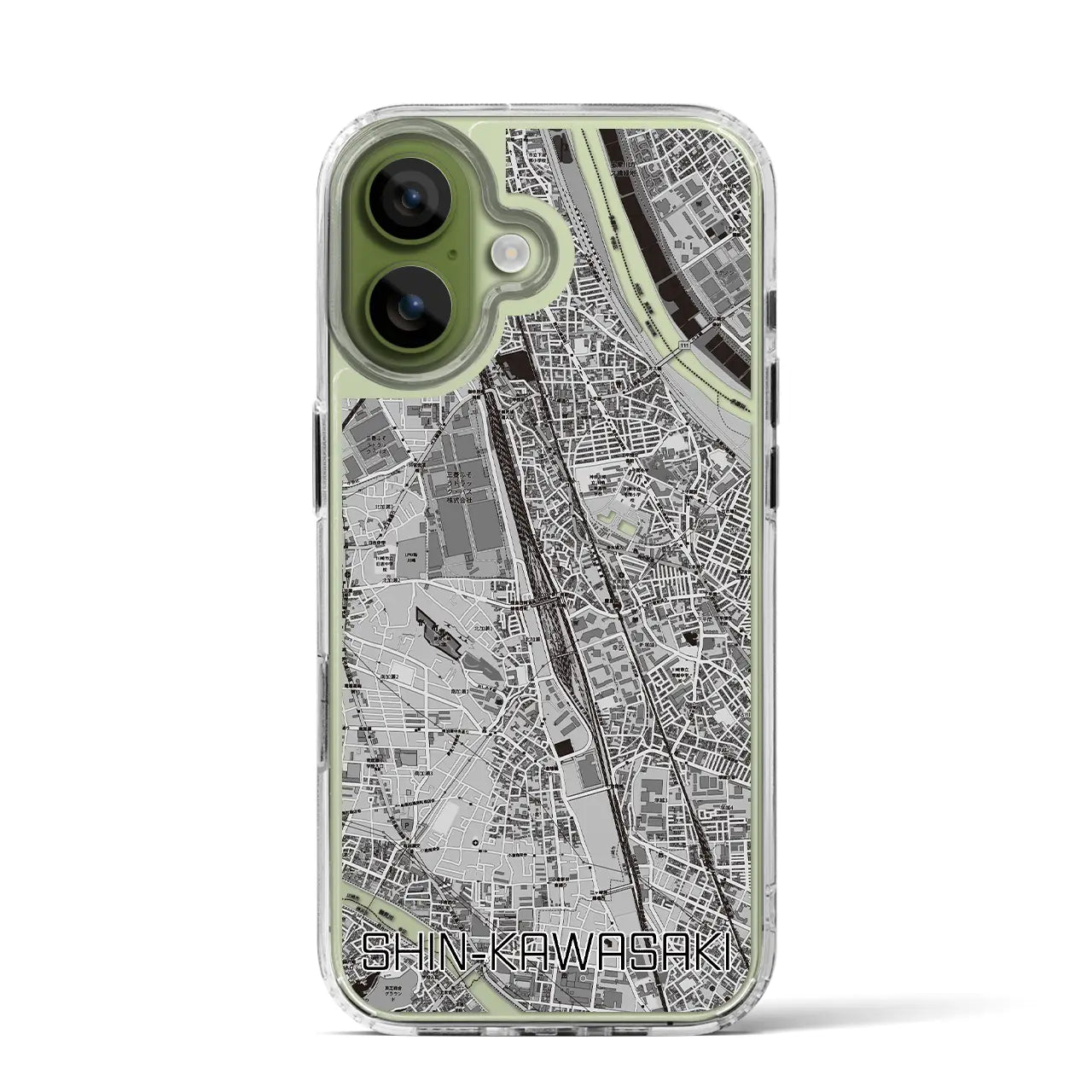 【新川崎（神奈川県）】地図柄iPhoneケース（MagSafeタイプ）