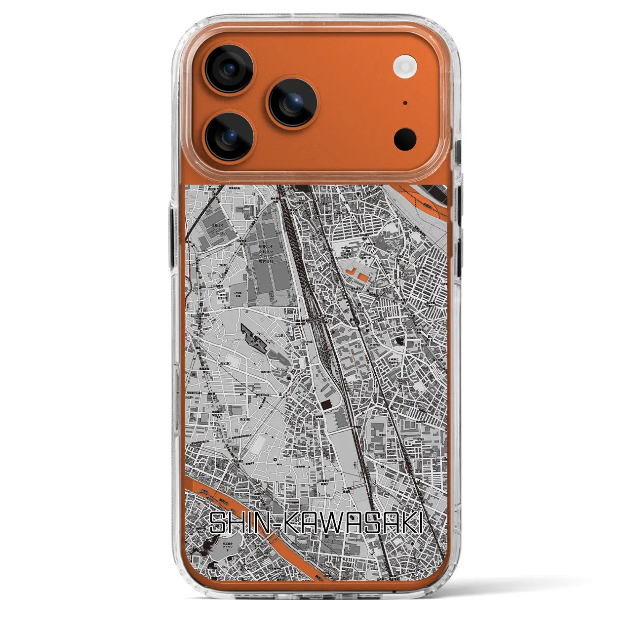 【新川崎（神奈川県）】地図柄iPhoneケース（MagSafeタイプ）