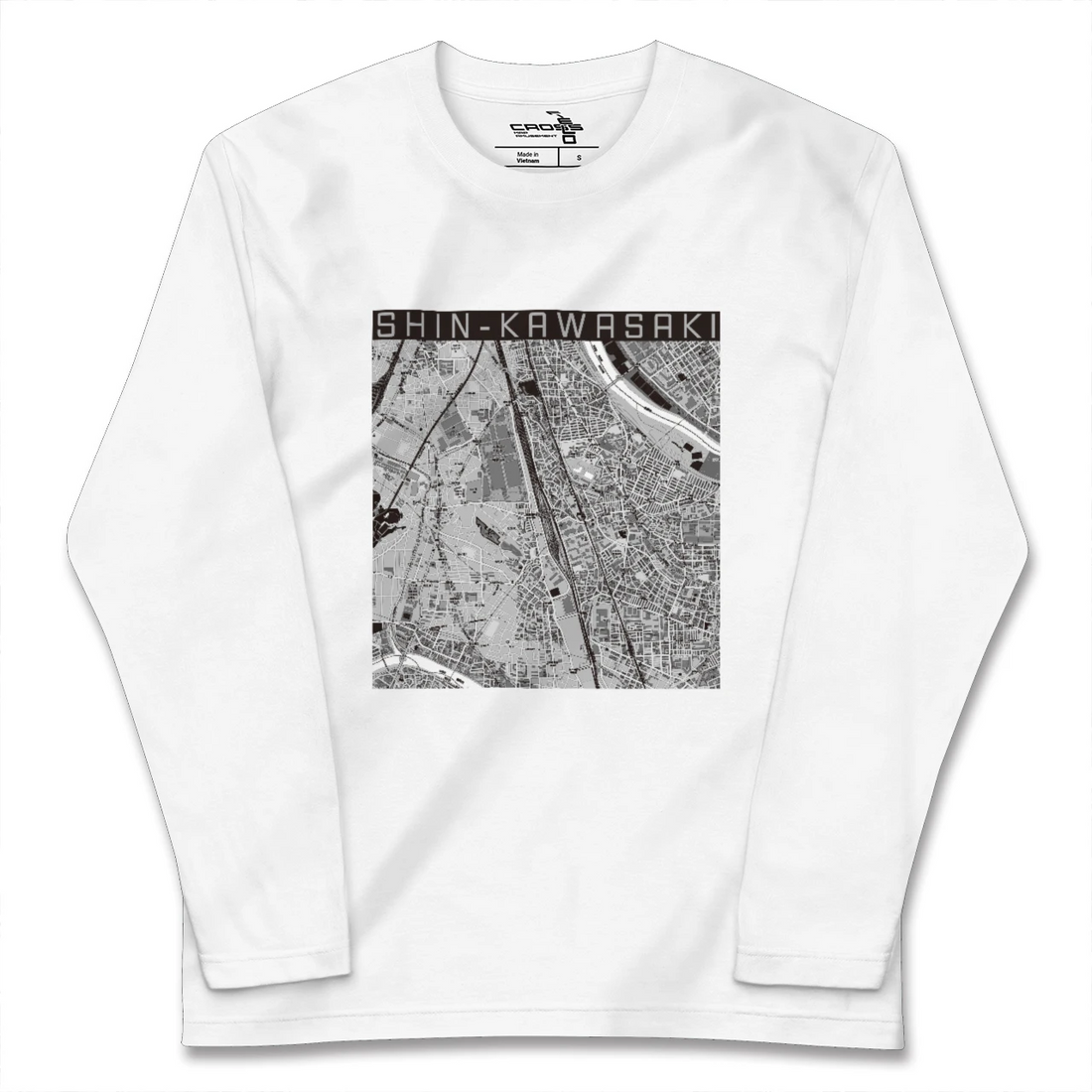 【新川崎(神奈川県)】地図柄ロングスリーブTシャツ