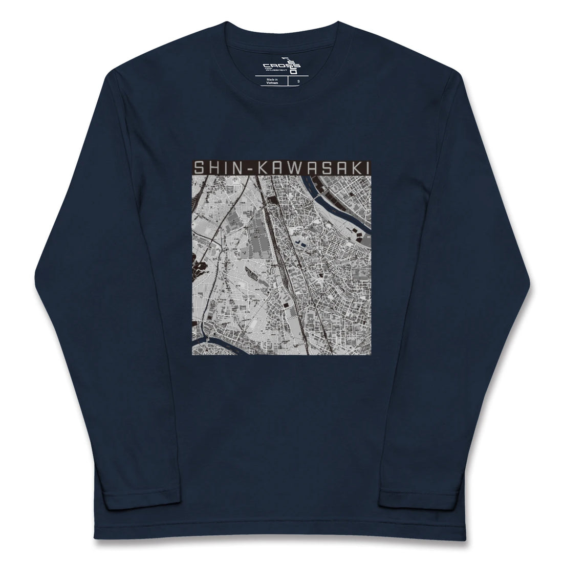 【新川崎（神奈川県）】地図柄ロングスリーブTシャツ