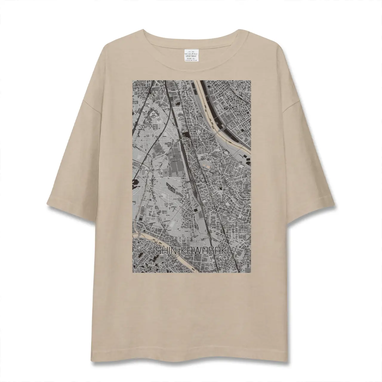 【新川崎（神奈川県）】地図柄ビッグシルエットTシャツ