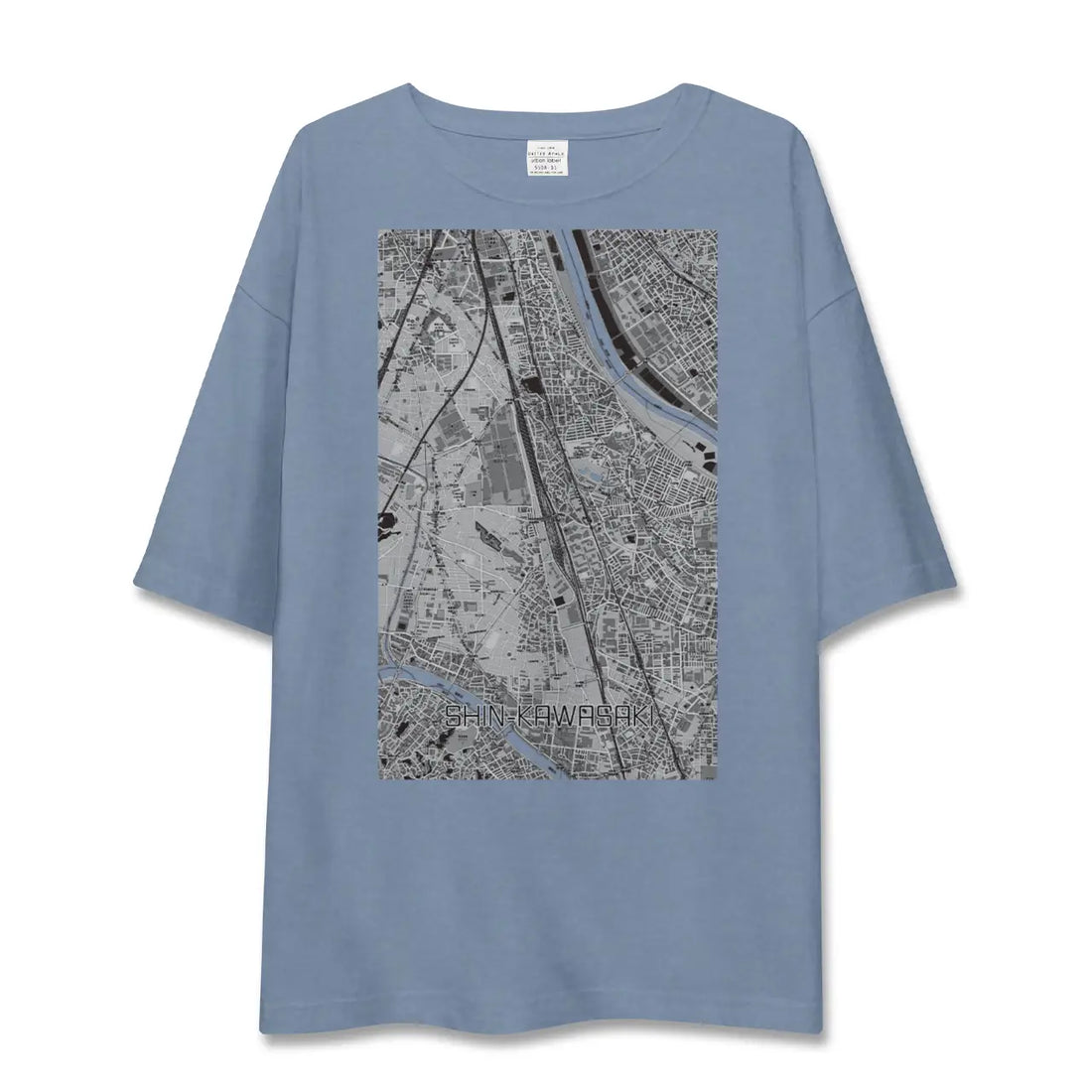 【新川崎（神奈川県）】地図柄ビッグシルエットTシャツ