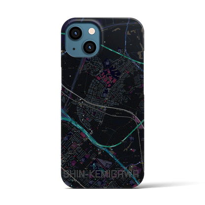 【新検見川（千葉県）】地図柄iPhoneケース（バックカバータイプ）