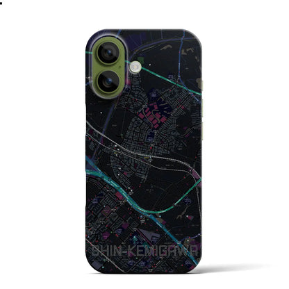 【新検見川（千葉県）】地図柄iPhoneケース（バックカバータイプ）