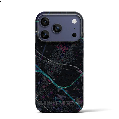 【新検見川（千葉県）】地図柄iPhoneケース（バックカバータイプ）