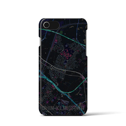 【新検見川（千葉県）】地図柄iPhoneケース（バックカバータイプ）