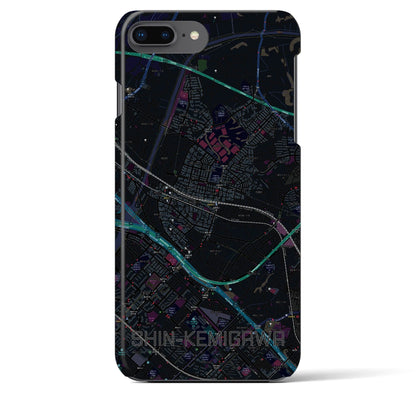 【新検見川（千葉県）】地図柄iPhoneケース（バックカバータイプ）