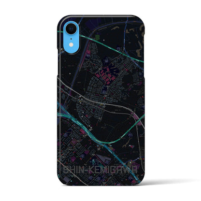 【新検見川（千葉県）】地図柄iPhoneケース（バックカバータイプ）