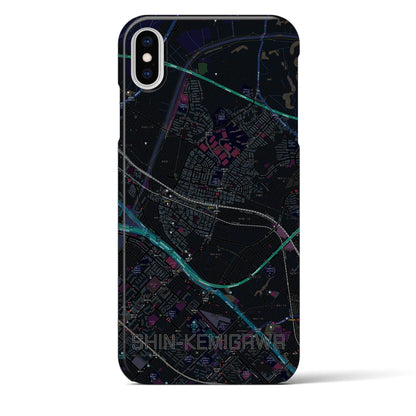 【新検見川（千葉県）】地図柄iPhoneケース（バックカバータイプ）