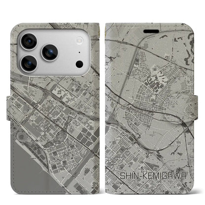 【新検見川（千葉県）】地図柄iPhoneケース（手帳タイプ）