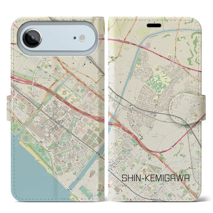 【新検見川（千葉県）】地図柄iPhoneケース（手帳タイプ）