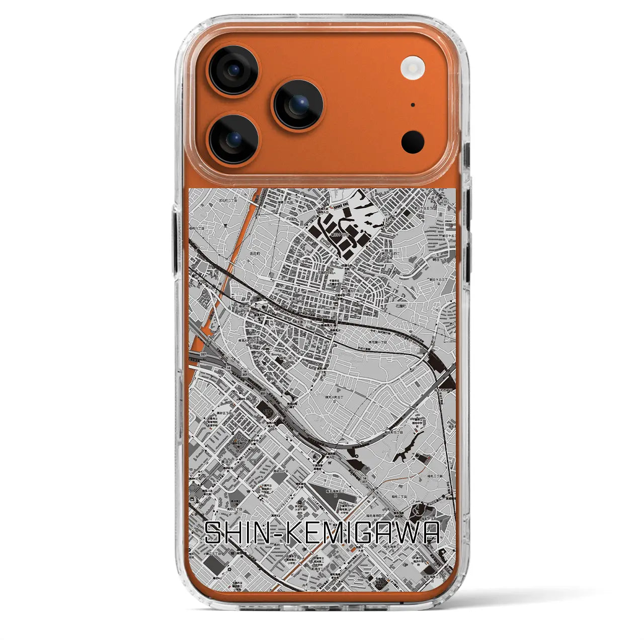 【新検見川（千葉県）】地図柄iPhoneケース（MagSafeタイプ）