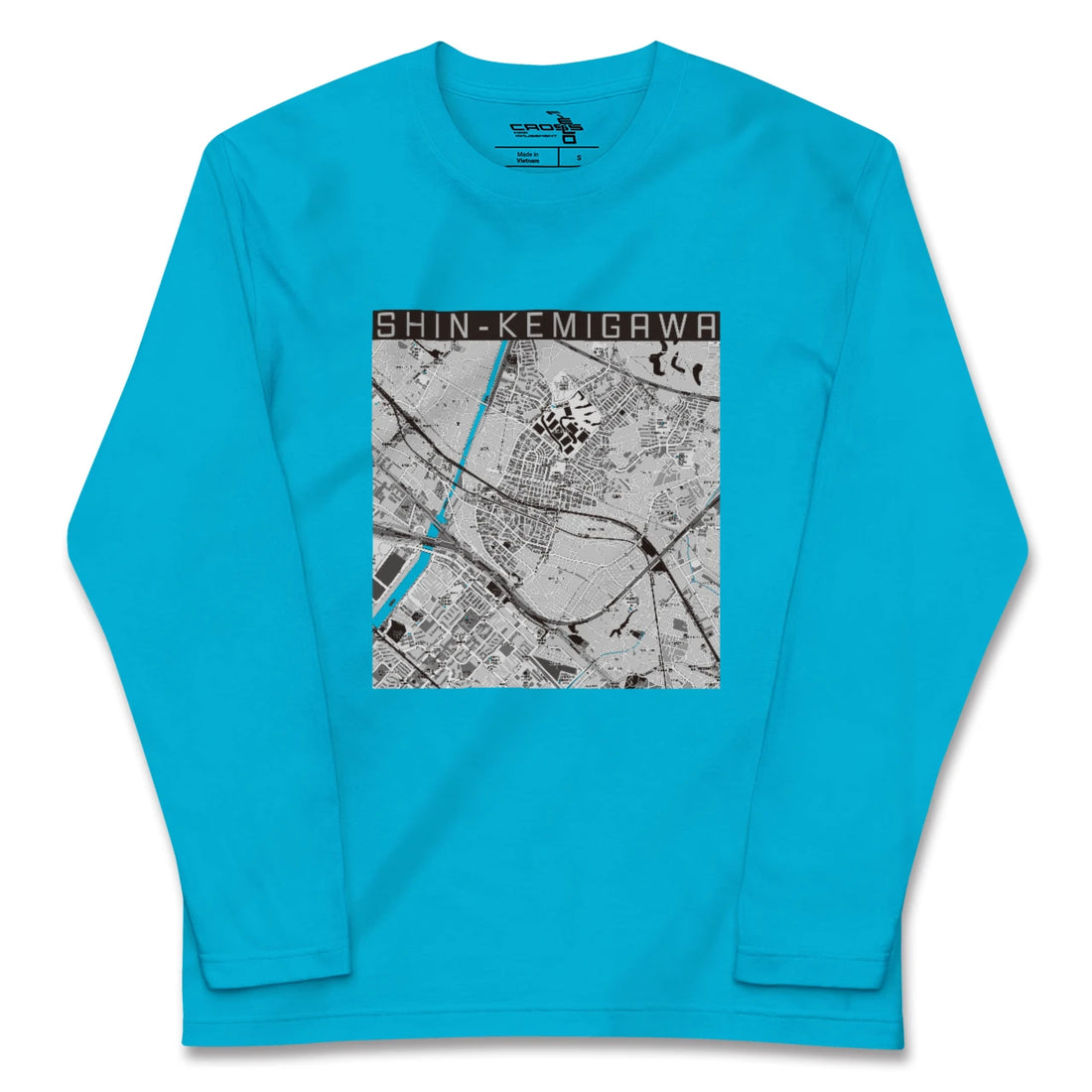 【新検見川(千葉県)】地図柄ロングスリーブTシャツ