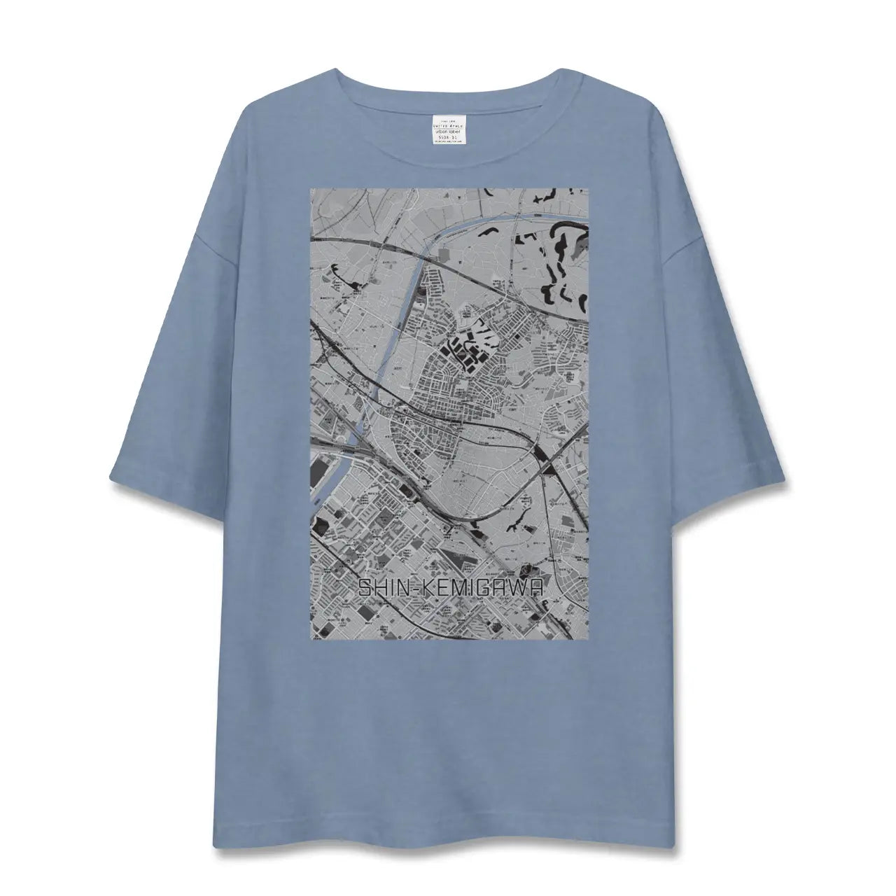 【新検見川（千葉県）】地図柄ビッグシルエットTシャツ