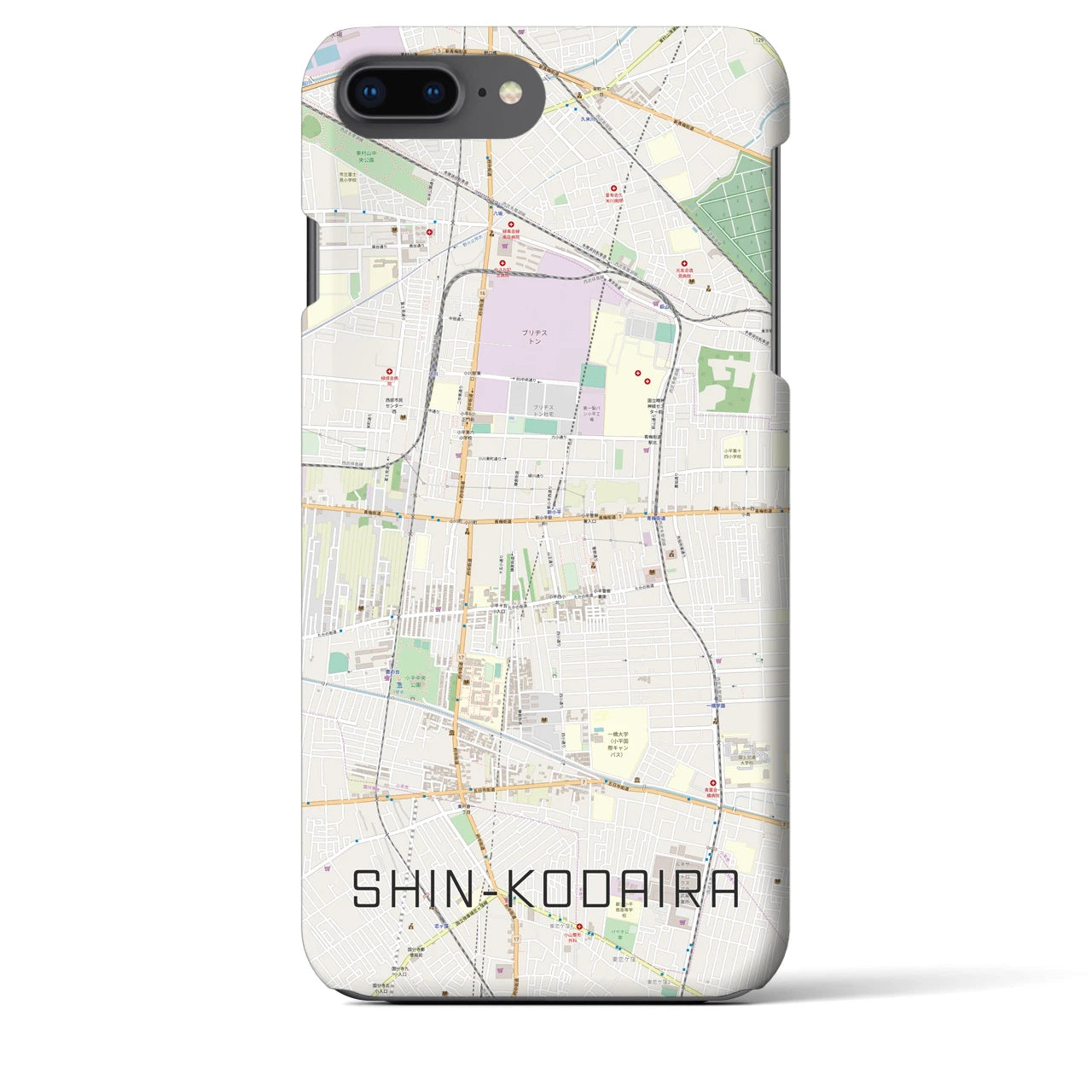 【新小平（東京都）】地図柄iPhoneケース（バックカバータイプ）