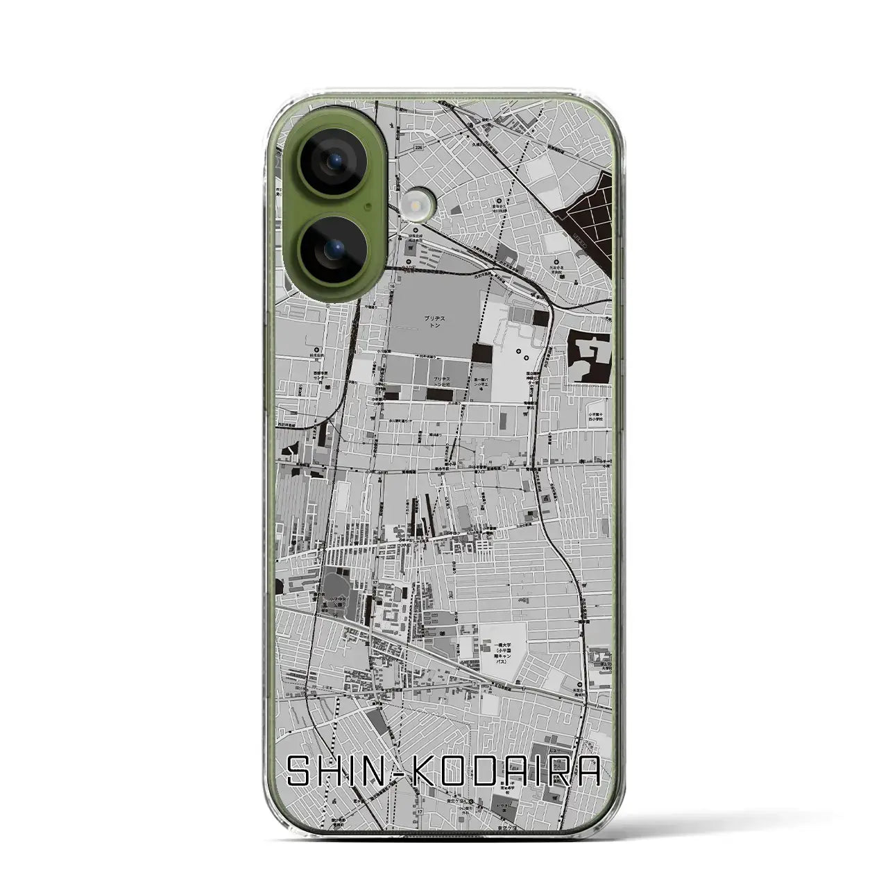 【新小平（東京都）】地図柄iPhoneケース（クリアタイプ）
