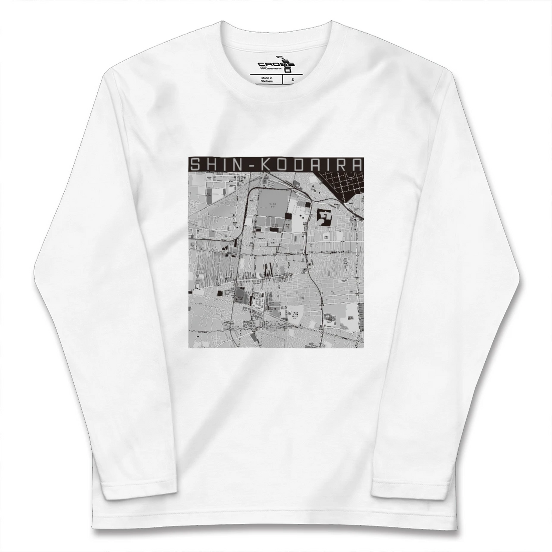 【新小平（東京都）】地図柄ロングスリーブTシャツ