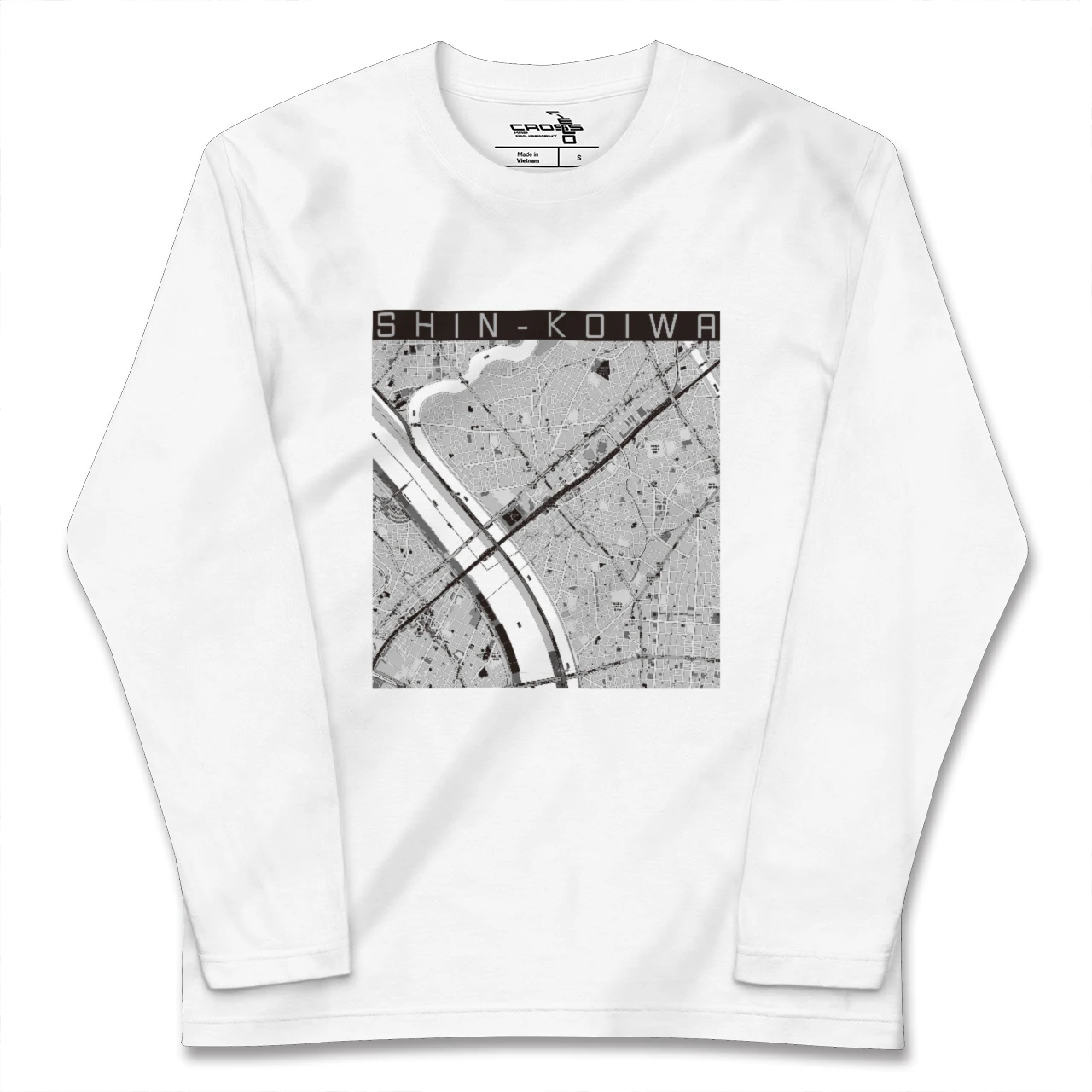 【新小岩（東京都）】地図柄ロングスリーブTシャツ