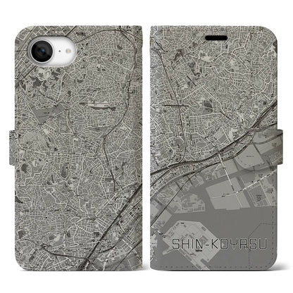 【新子安（神奈川県）】地図柄iPhoneケース（手帳タイプ）