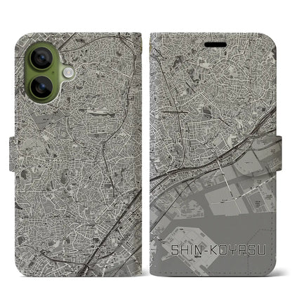 【新子安（神奈川県）】地図柄iPhoneケース（手帳タイプ）