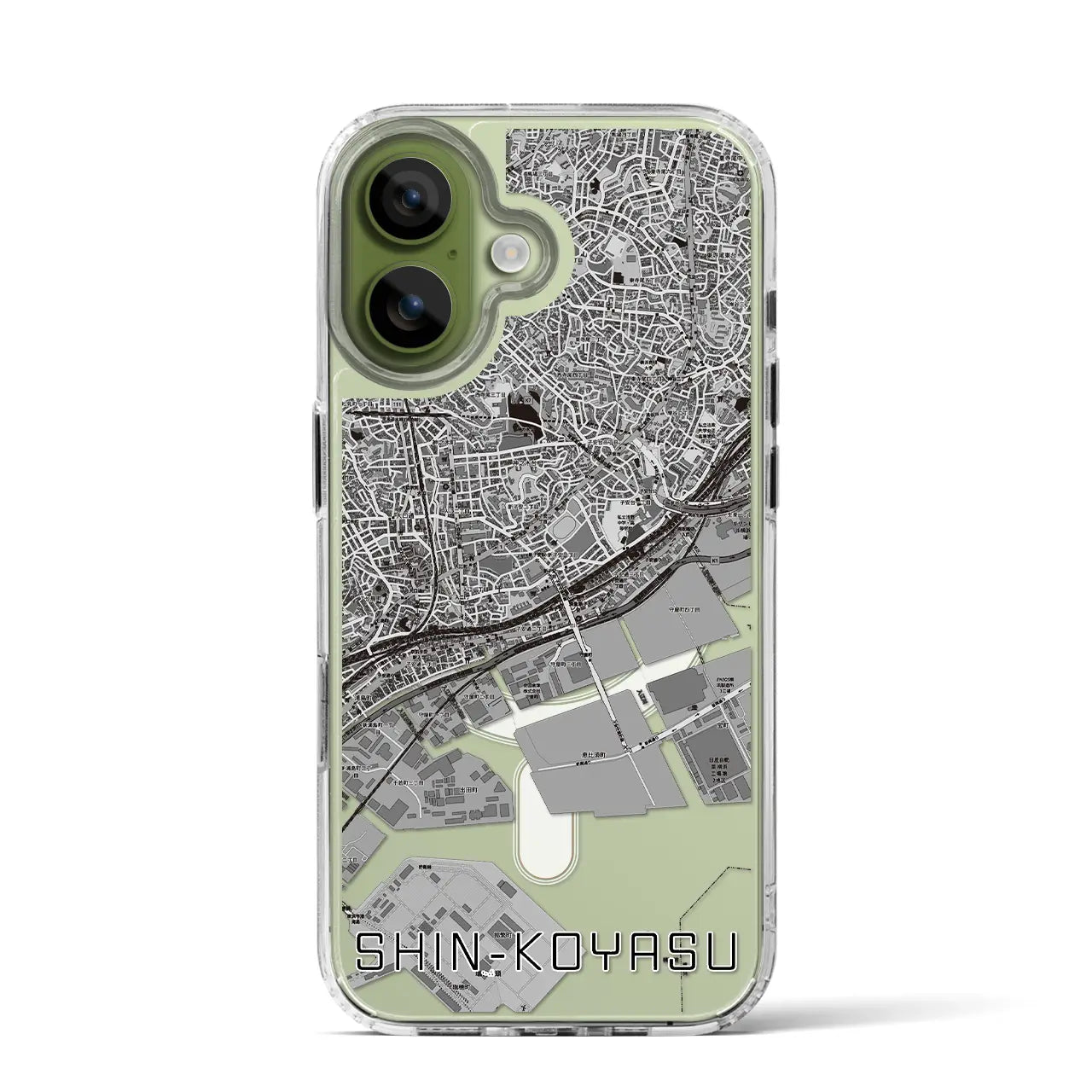 【新子安（神奈川県）】地図柄iPhoneケース（MagSafeタイプ）