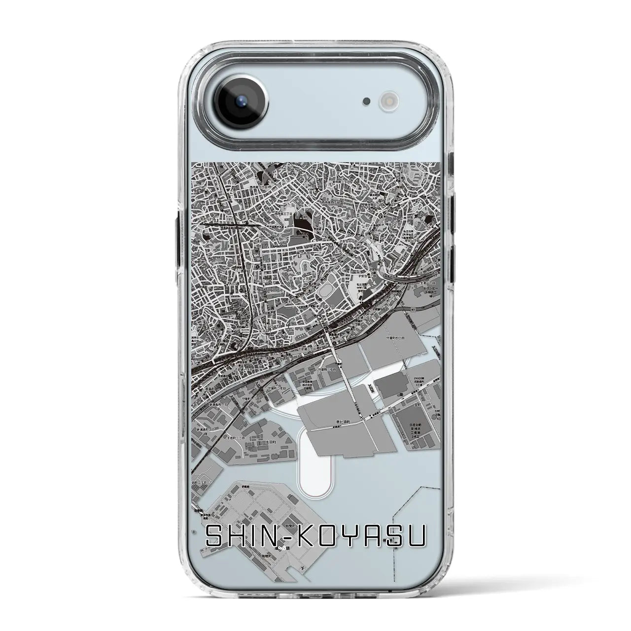 【新子安（神奈川県）】地図柄iPhoneケース（MagSafeタイプ）