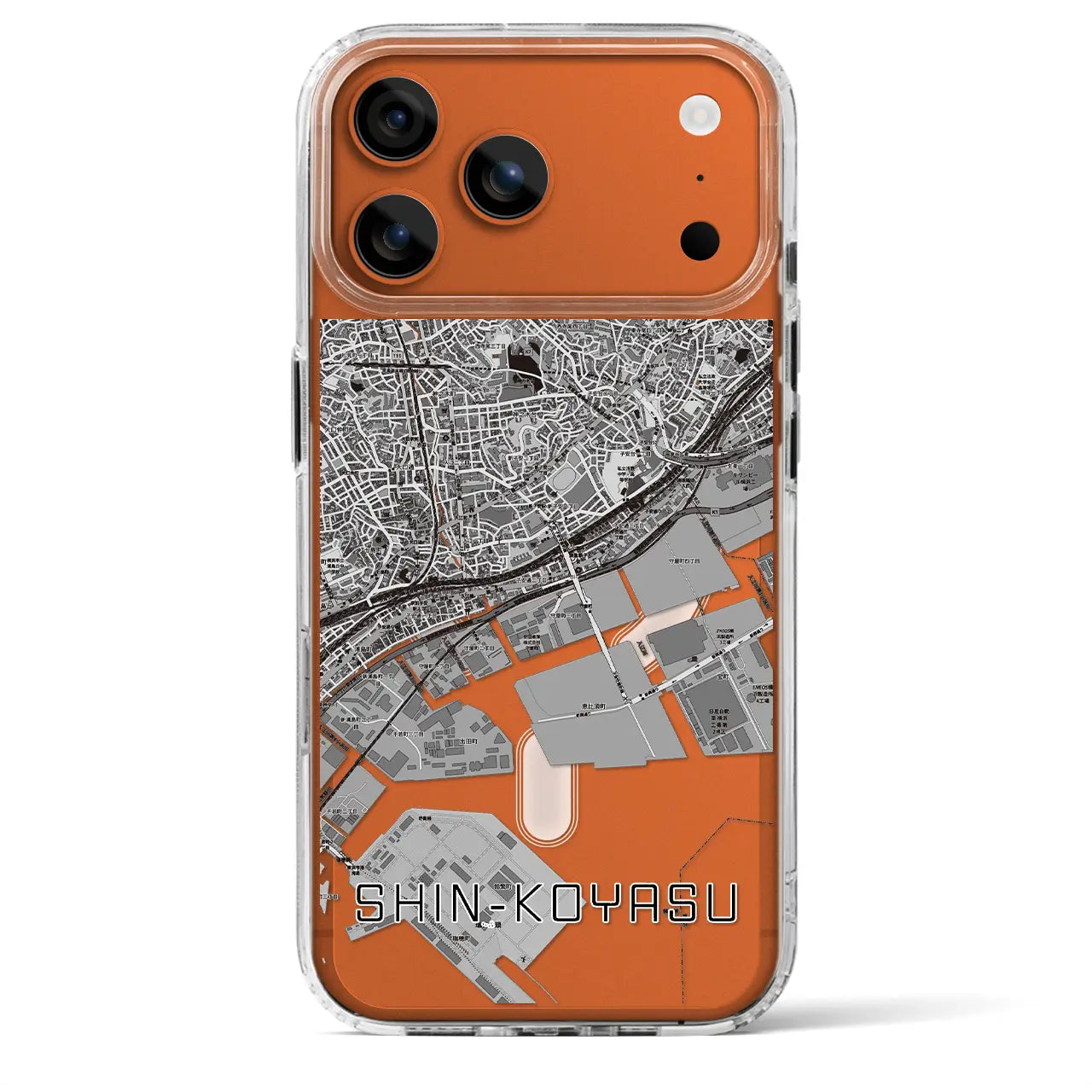 【新子安（神奈川県）】地図柄iPhoneケース（MagSafeタイプ）