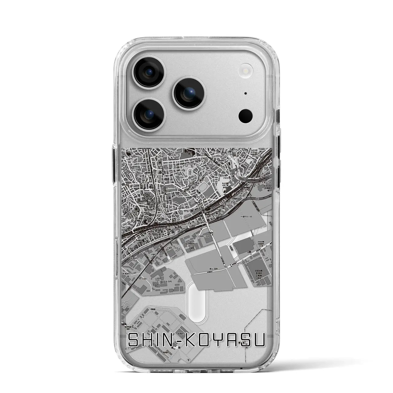 【新子安（神奈川県）】地図柄iPhoneケース（MagSafeタイプ）