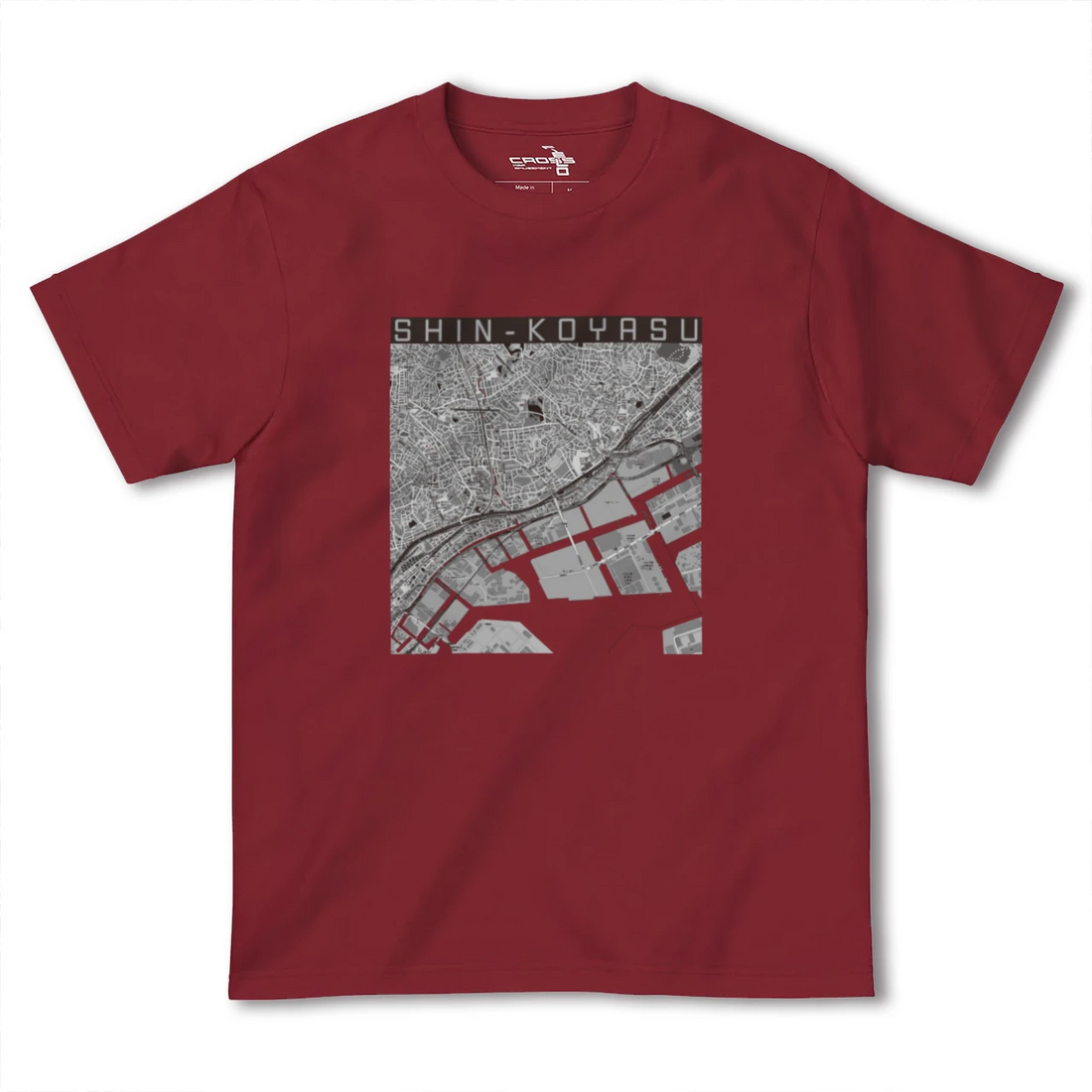 【新子安(神奈川県)】地図柄ヘビーウェイトTシャツ