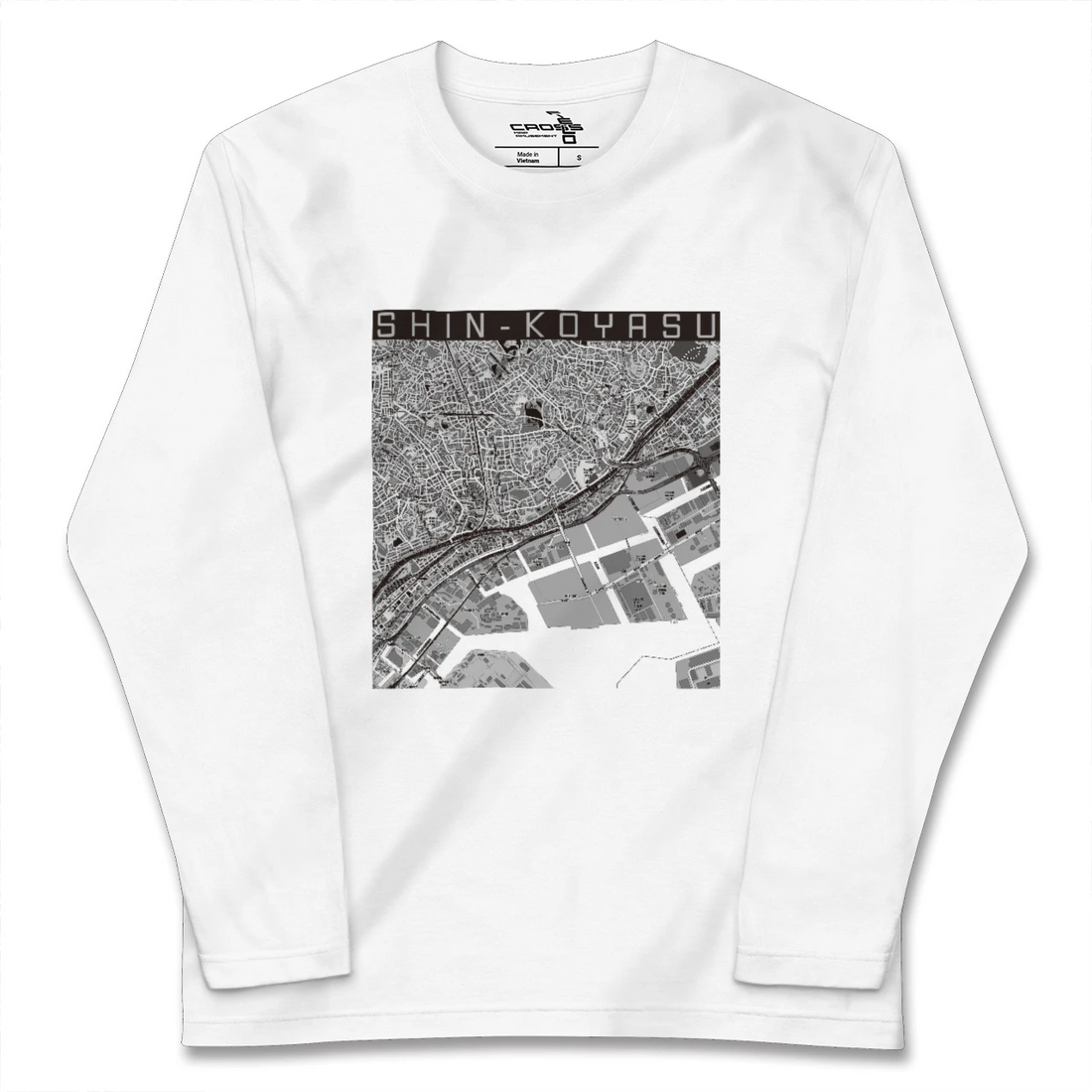 【新子安(神奈川県)】地図柄ロングスリーブTシャツ