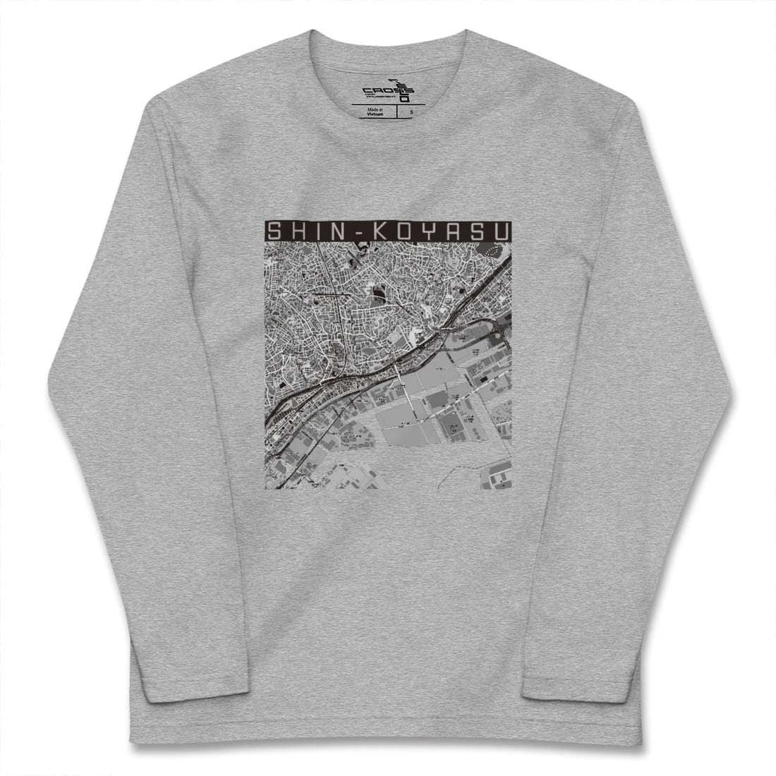 【新子安(神奈川県)】地図柄ロングスリーブTシャツ