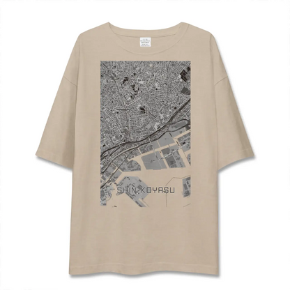 【新子安（神奈川県）】地図柄ビッグシルエットTシャツ