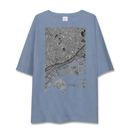 【新子安（神奈川県）】地図柄ビッグシルエットTシャツ