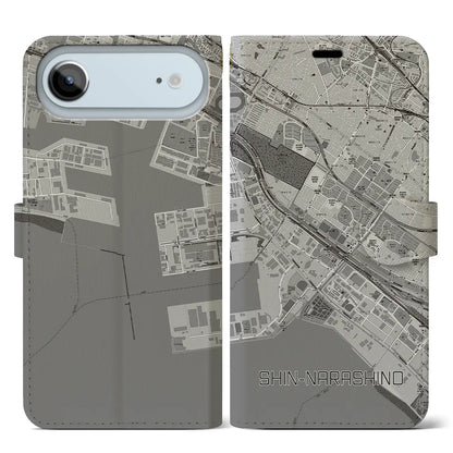 【新習志野（千葉県）】地図柄iPhoneケース（手帳タイプ）