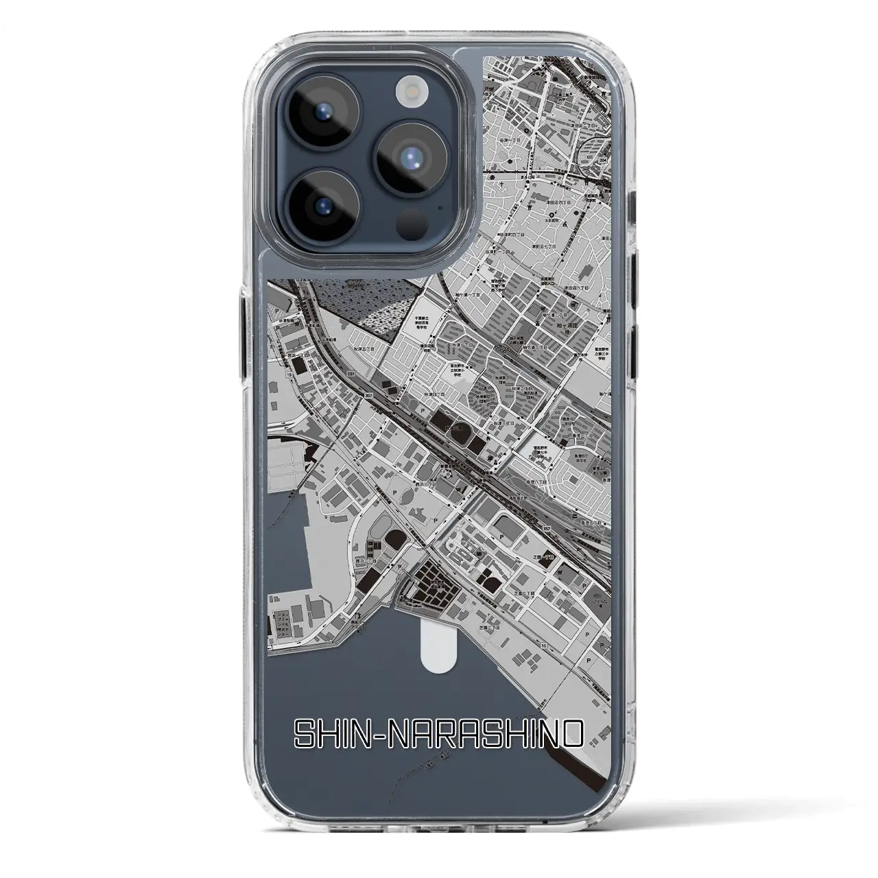 【新習志野（千葉県）】地図柄iPhoneケース（MagSafeタイプ）