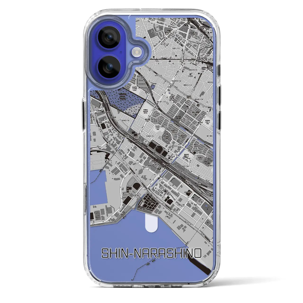 【新習志野（千葉県）】地図柄iPhoneケース（MagSafeタイプ）