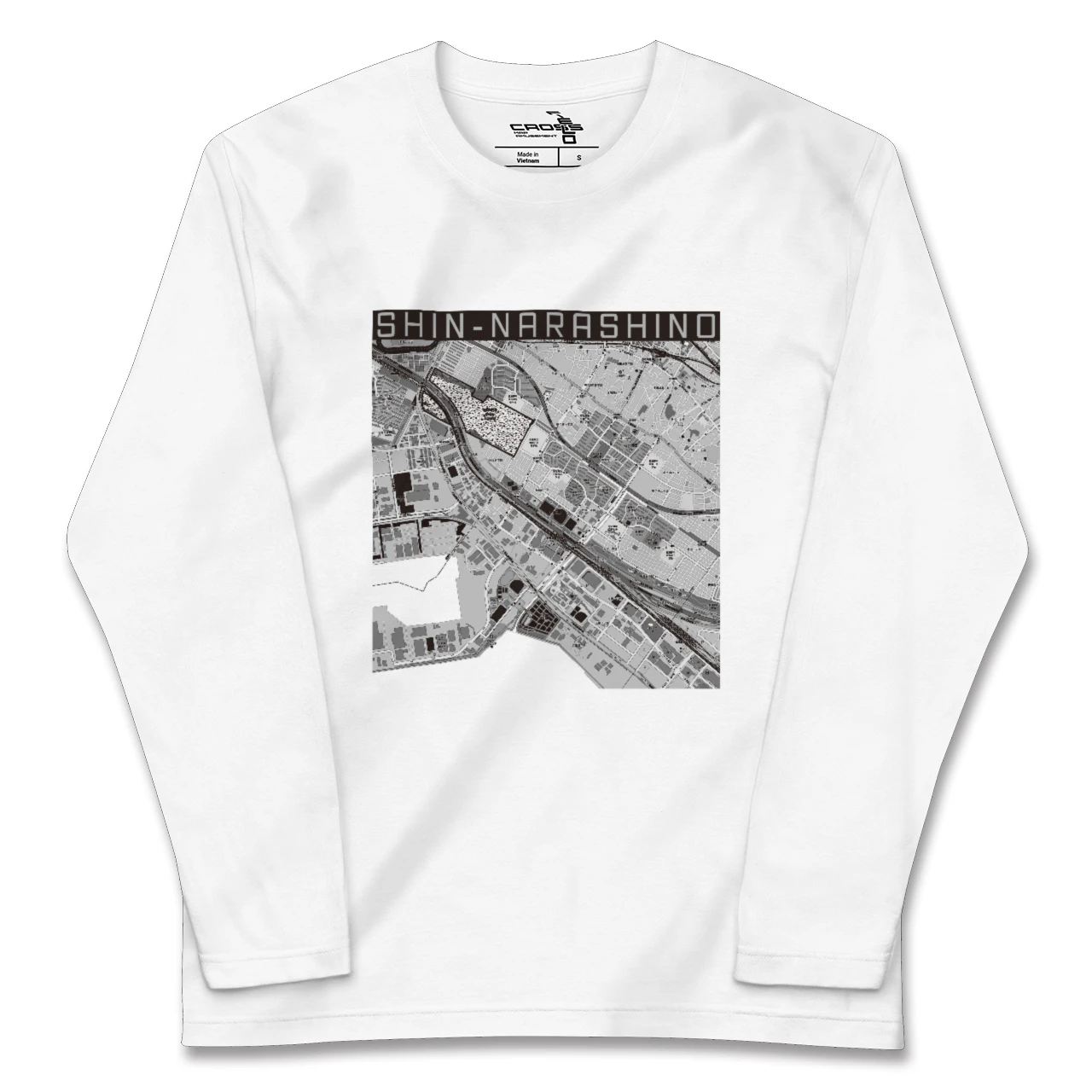 【新習志野（千葉県）】地図柄ロングスリーブTシャツ