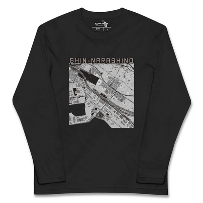 【新習志野（千葉県）】地図柄ロングスリーブTシャツ
