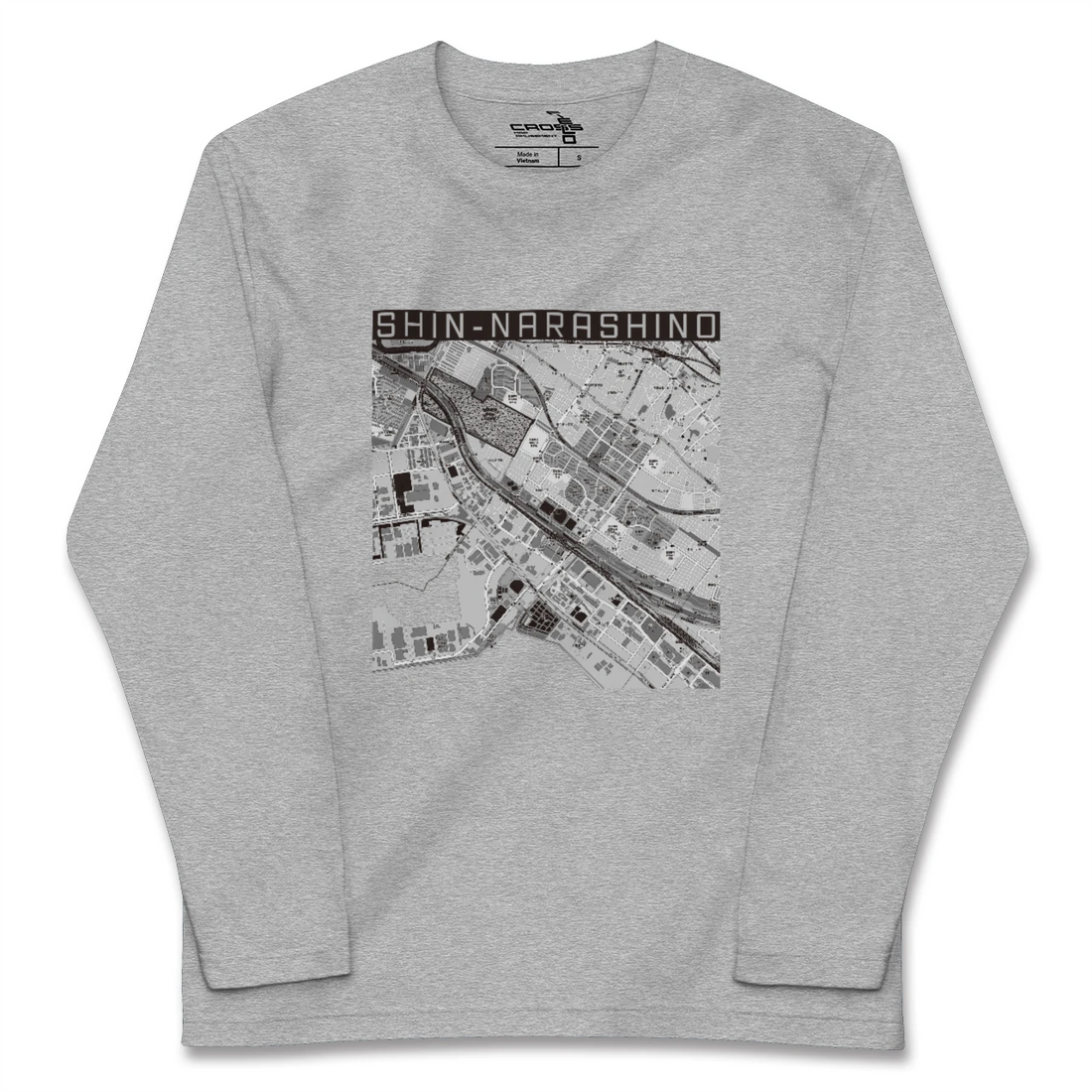 【新習志野（千葉県）】地図柄ロングスリーブTシャツ
