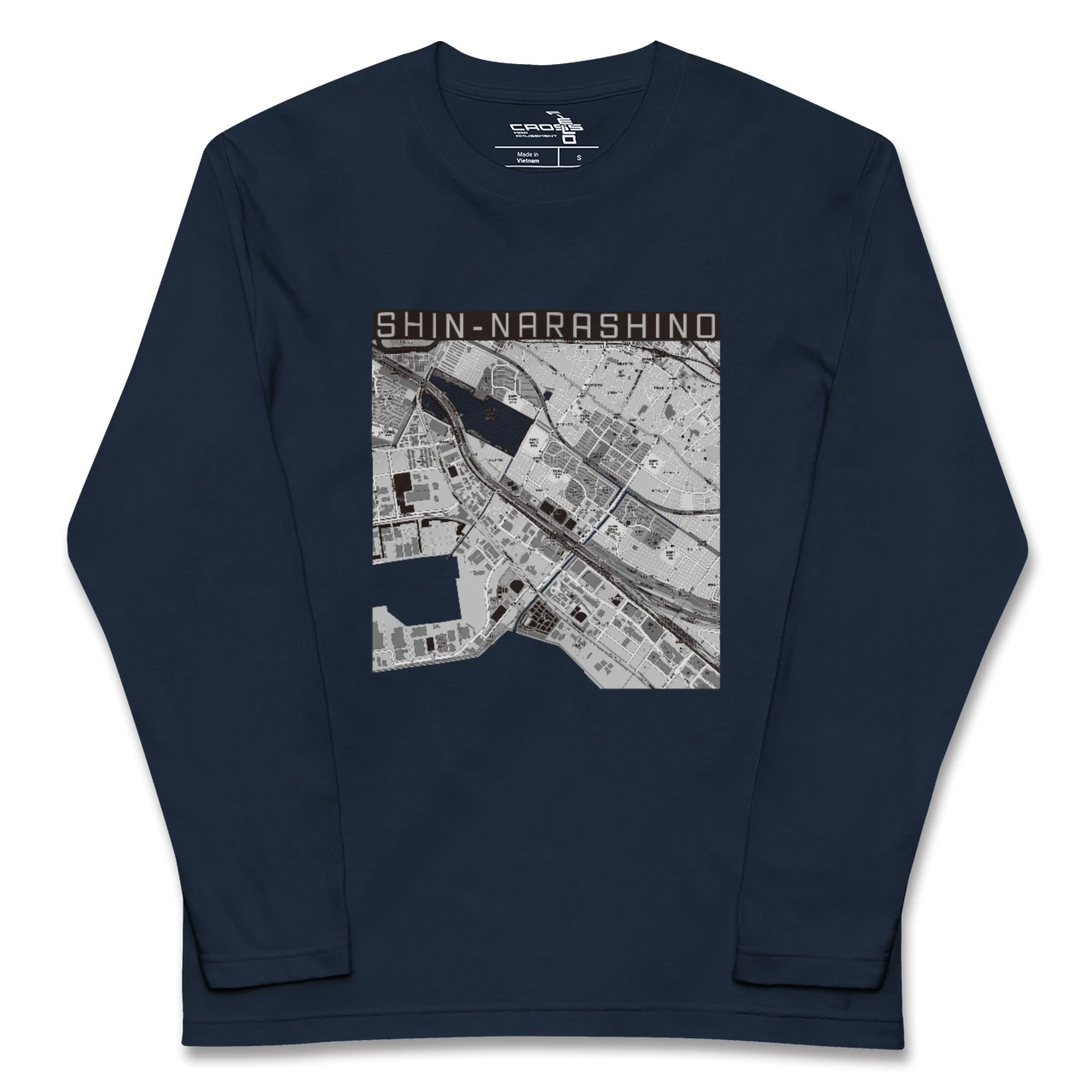 【新習志野（千葉県）】地図柄ロングスリーブTシャツ