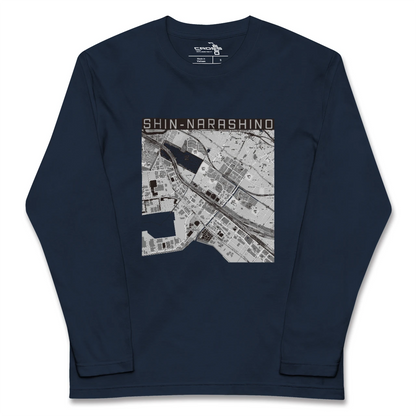 【新習志野（千葉県）】地図柄ロングスリーブTシャツ