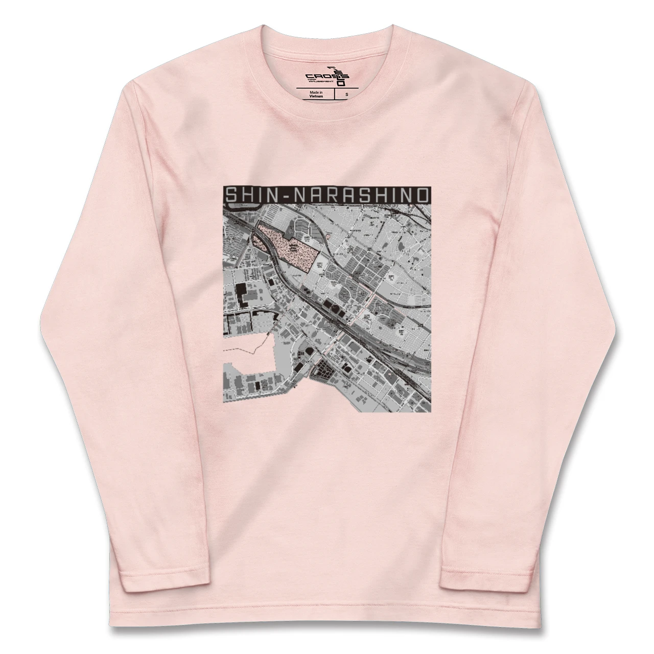 【新習志野（千葉県）】地図柄ロングスリーブTシャツ
